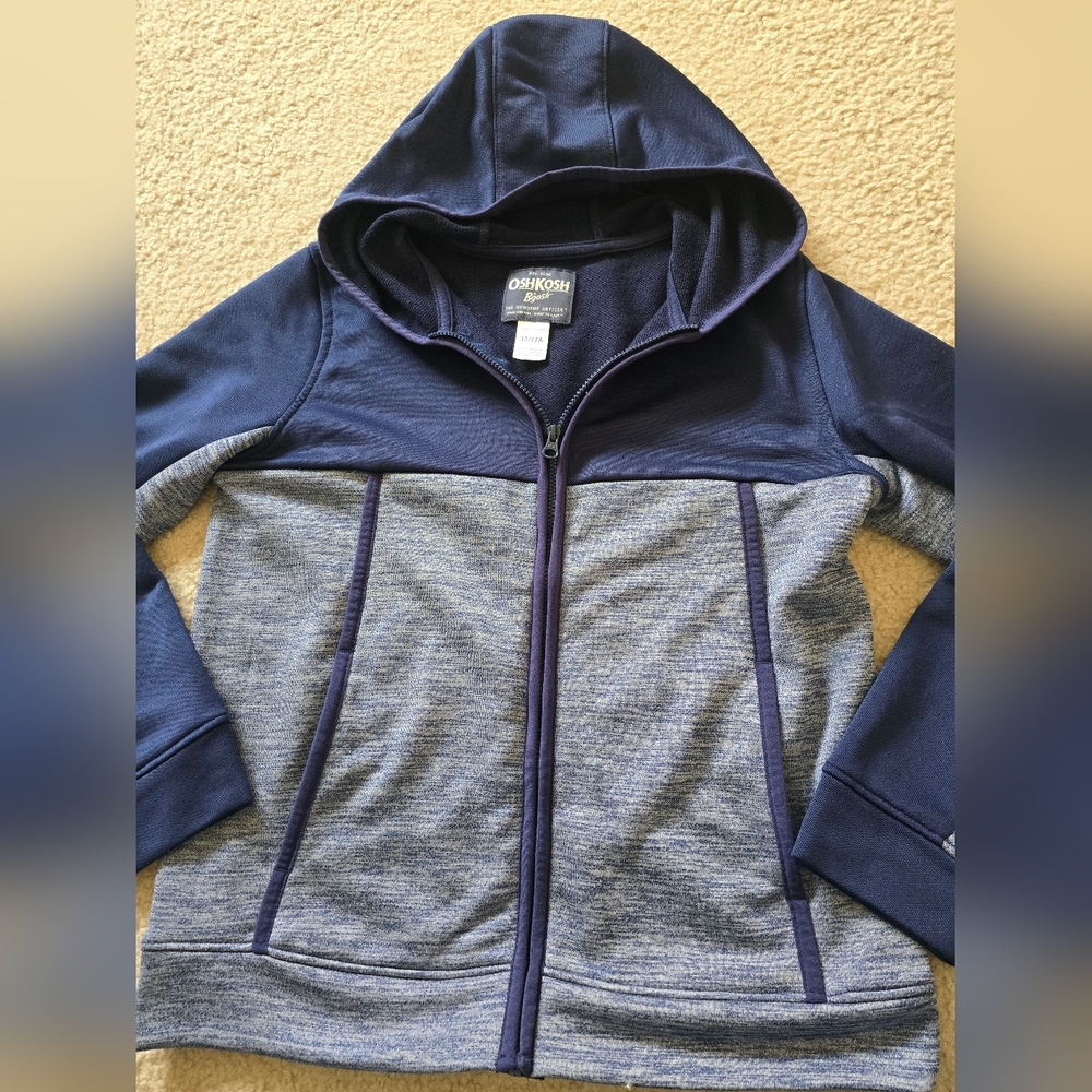 🌈OshKosh B'gosh BOYS Kids Navy and Gray Hoodie
